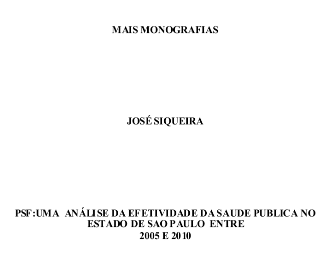 exemplo de capa para monografia