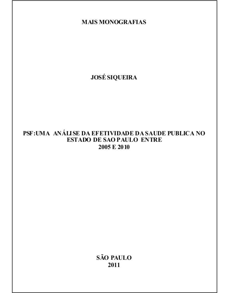 Modelo de Capa para Monografia